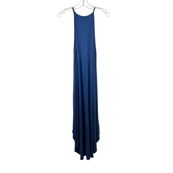 Olivia Rae Halter Round Hem Maxi Shift Dress Blue Womens Size XS - Picture 7 of 9